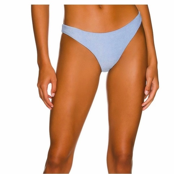 NEW Jade Swim Bikini Bottom Most Wanted Sky Terry Blue M - Picture 1 of 8